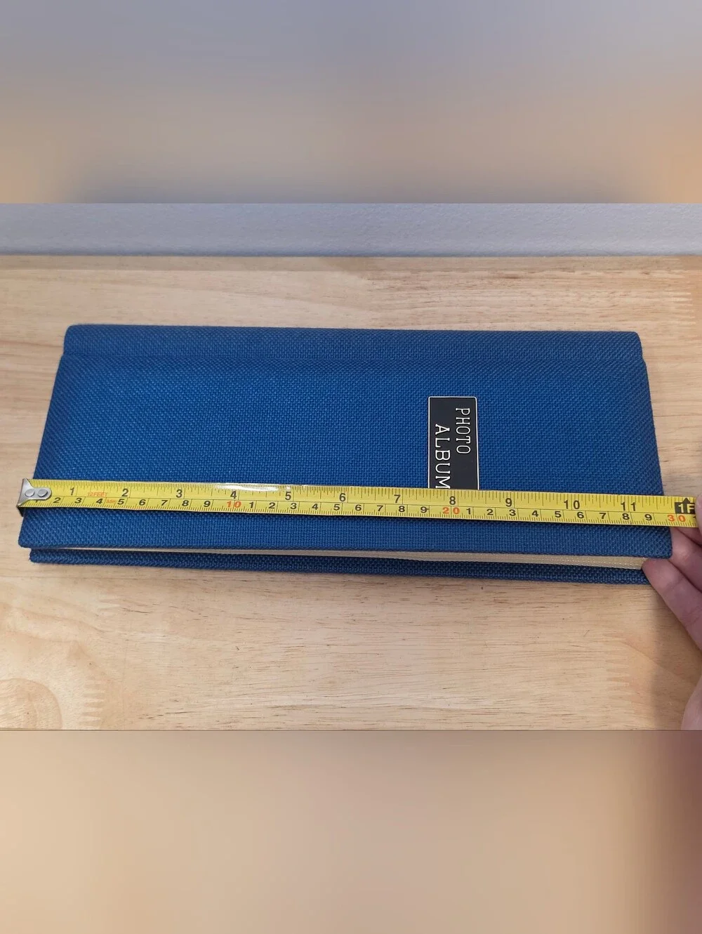 Vintage 70's Hardcover Blue Fabric Textured Slip-In 3.5